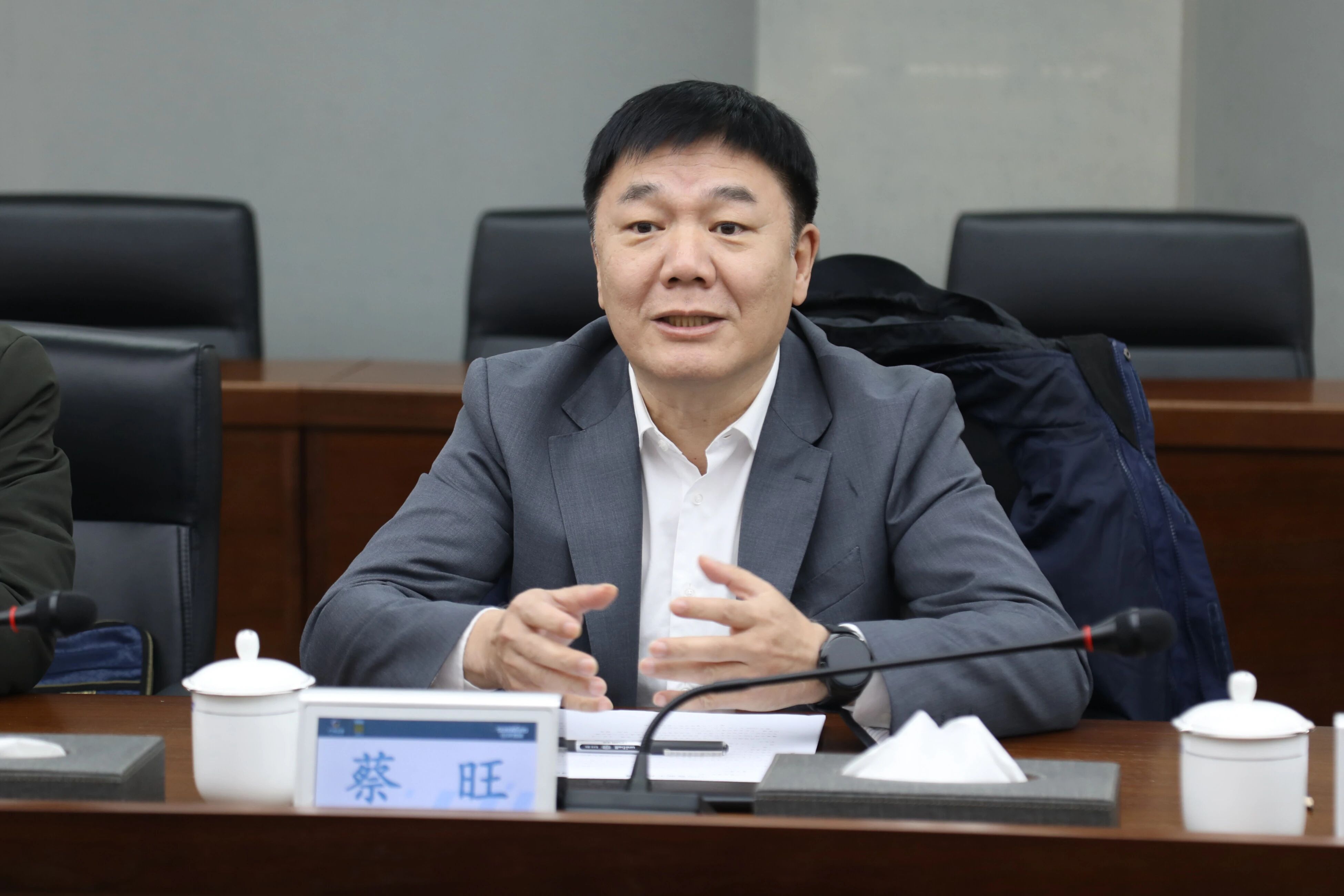 中国出口信誉保险公司湖南分公司掌管人蔡旺到访2138cn太阳集团城智能